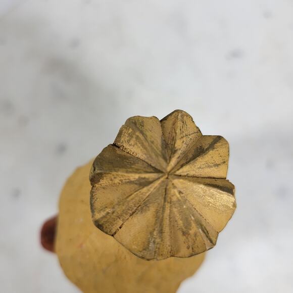 VTG Henning Norway Hand Carved Wooden Troll King Crown Folk Art 6” Signed - Picture 12 of 12